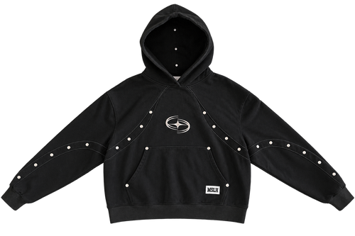 MSLH Silver Stud Hoodie front view